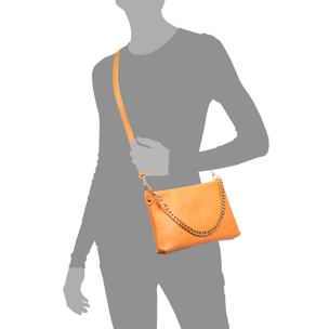 Angri borsa a tracolla donna. Pelle autentica finitura Dollaro