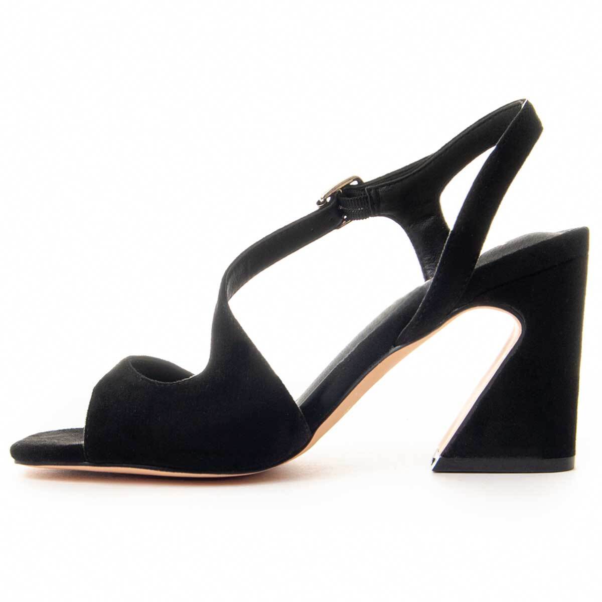 Sandalias De Tacón - Negro - Altura: 8 cm