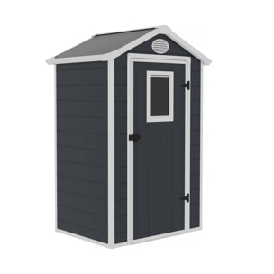 Abri de jardin résine ''Texas'' - kit d'ancrage inclus - 1.34 m² - Anthracite