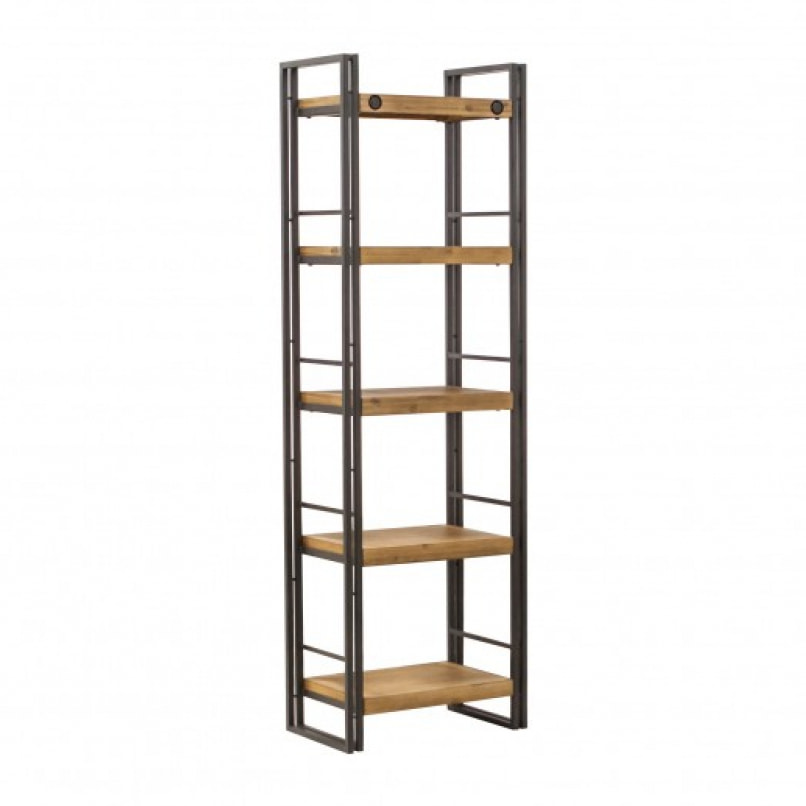 Bibliothèque en bois et métal 5 étagères - ATELIER