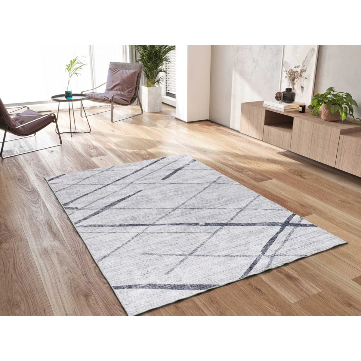 Alfombra impresa estilo étnico gris Class, varias medidas disponibles