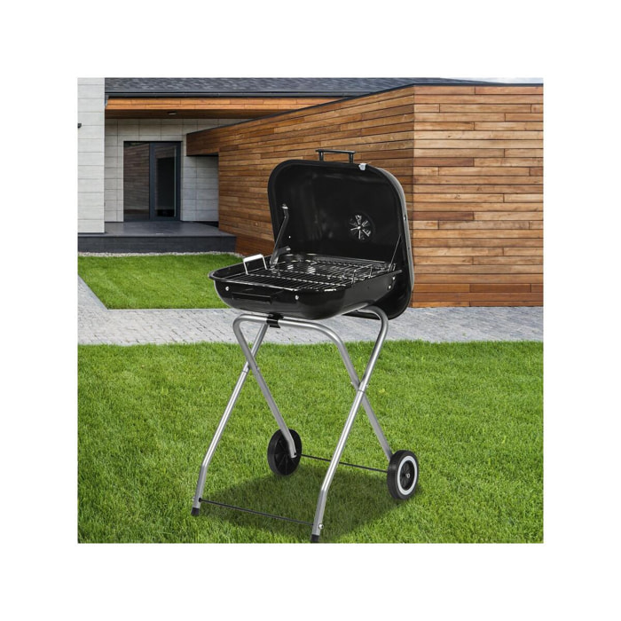 Housse pour barbecue - 140 x 110 cm - Noir - Barbecue et plancha