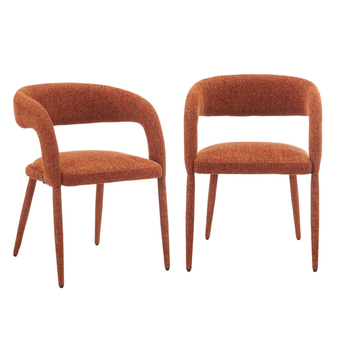 Fauteuil contemporain tissu (lot de 2) ALESSIA