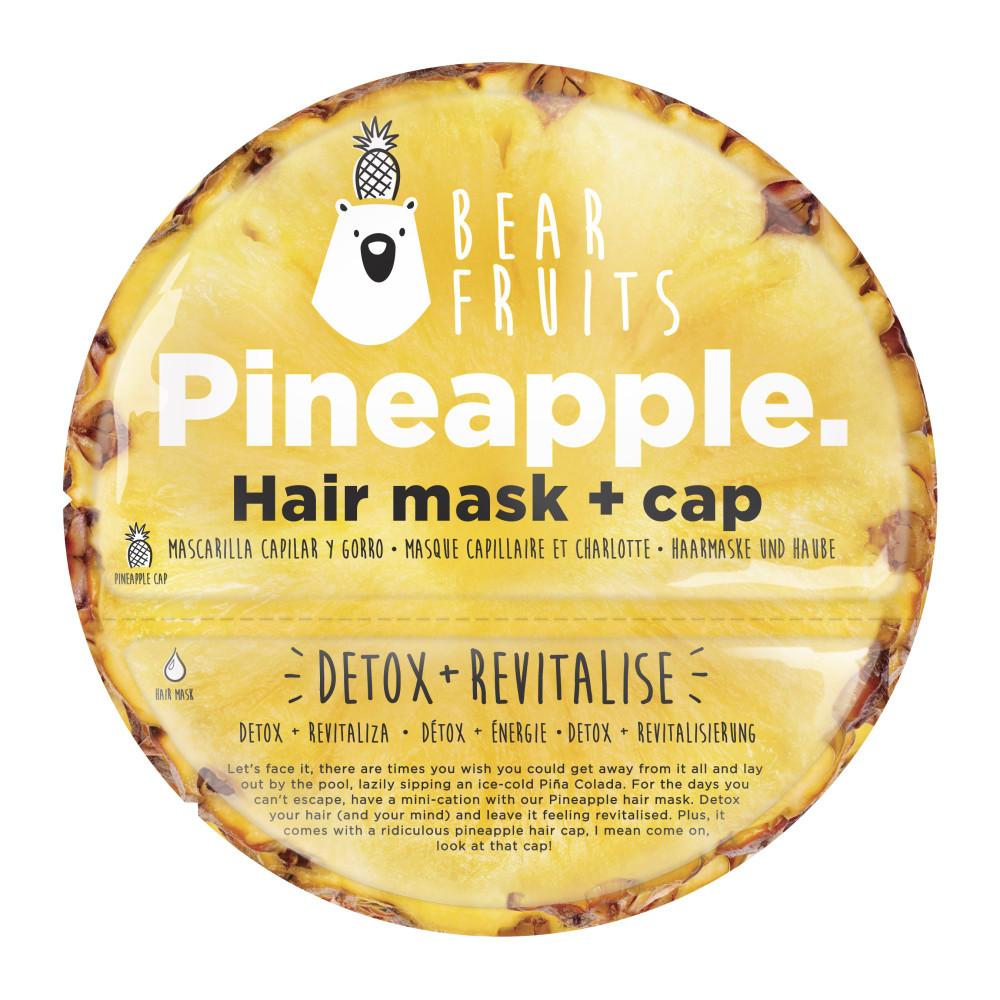 Masques Capillaires et Charlottes - Bear Fruits - Ananas : Détox et Energie - Pack de 3