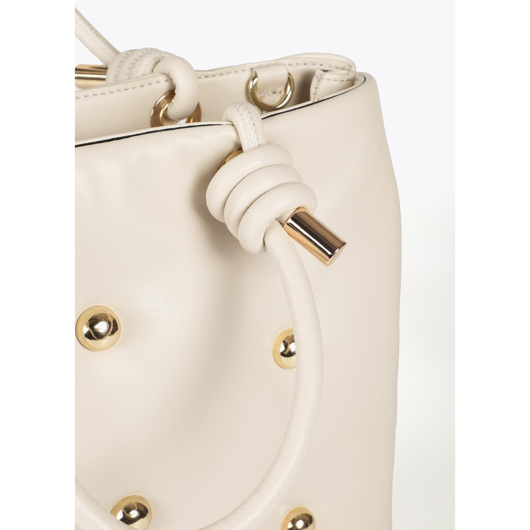 Borsa XL Imbottita Effetto Pelle con Borchie