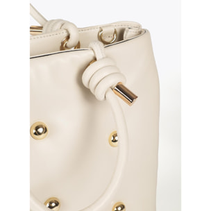 Borsa XL Imbottita Effetto Pelle con Borchie