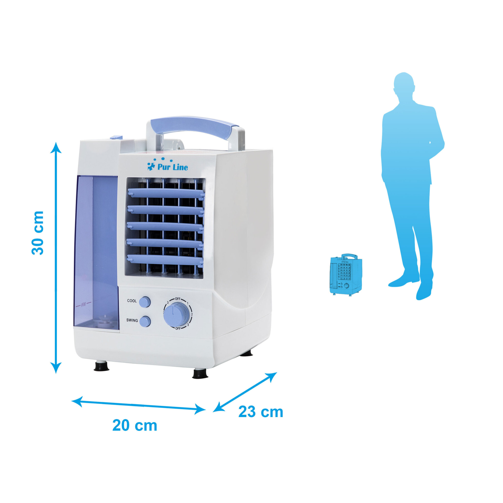 Rafraichisseur d'air par évaporation à débit élevé 3 vitesses