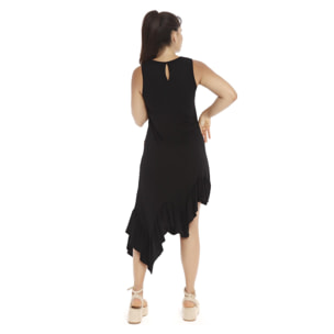 Mamatayoe Vestido Begonia Para Mujer, Escote Redondo, Negro