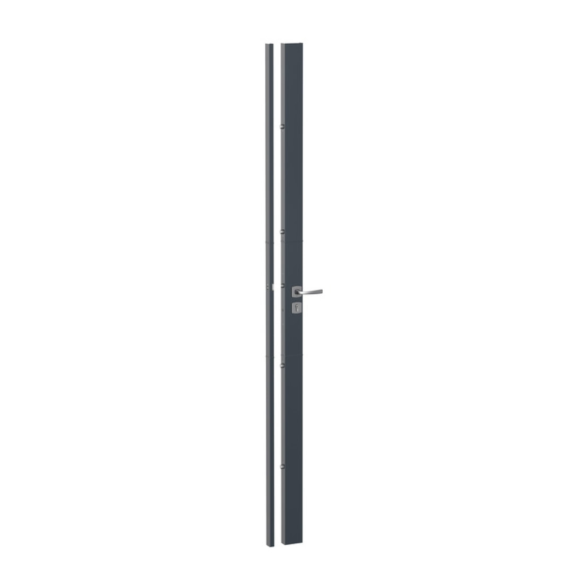 Serrure PROTECTIVE 41 HDI+ 4 points GA 65x35 Vis 70 ASSA ABLOY 4 Clés - Gris Muze Chromé velours - Gauche - 28492000