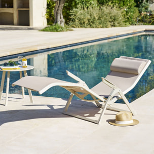 Transat "Decima" lin & argile aluminium et texaline