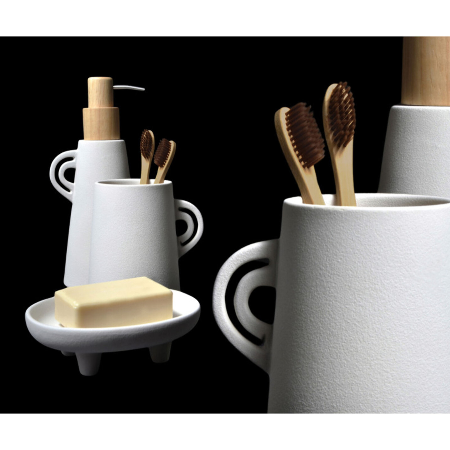 Porte savon en Grès ORGANIC Ecru Spirella