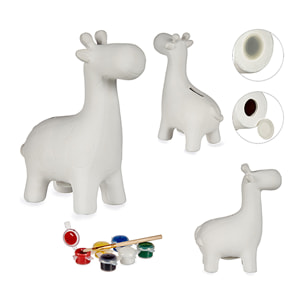 Salvadanaio da dipingere design giraffa.