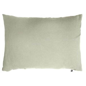 Taie d'oreiller 100 % gaze de coton vert d'eau