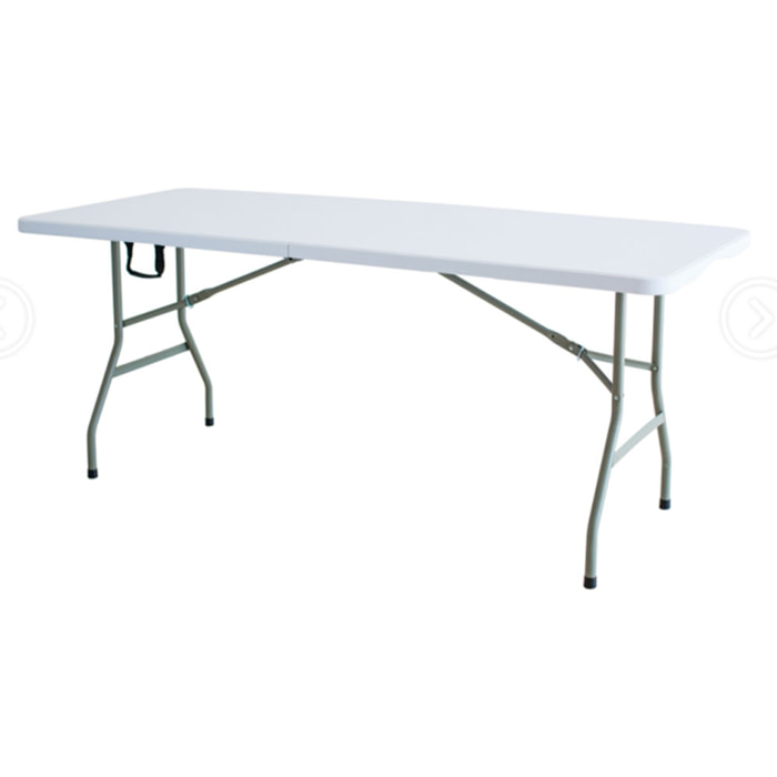 Mesa plegable multifuncional 180 x 74 x 74 cm con asa para facilitar su desplazamiento