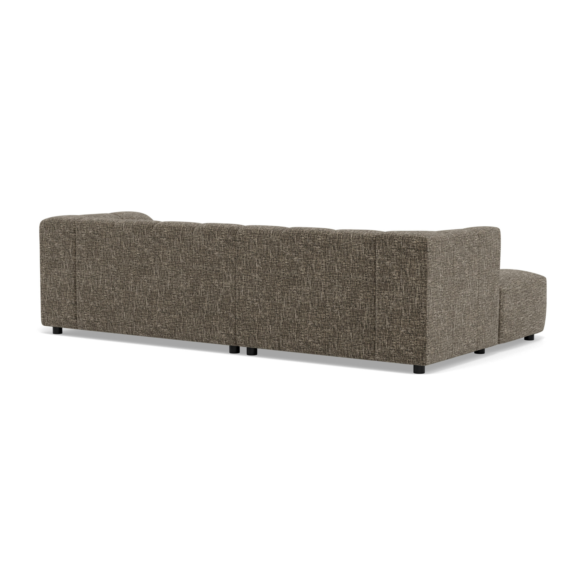 Curtis - canapé d'angle gauche 4 places avec accoudoir en tissu texturé - Vert Olive