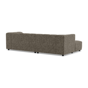 Curtis - canapé d'angle gauche 4 places avec accoudoir en tissu texturé - Vert Olive