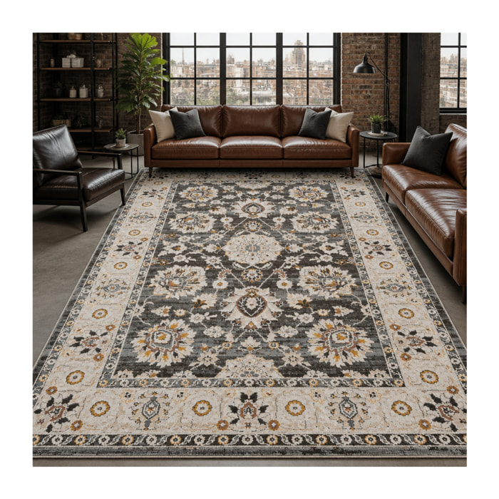 Tapis d'orient, motif oriental en relief, style authentique
