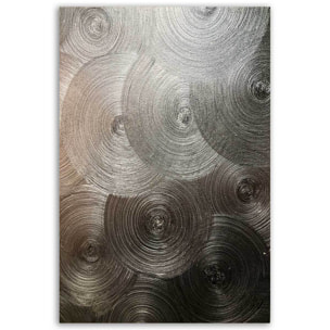 Tableau abstraction cercles métalliques Toile imprimée