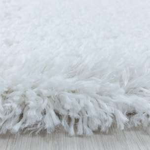 Tapis poils longs shaggy tissé motif uni TENI