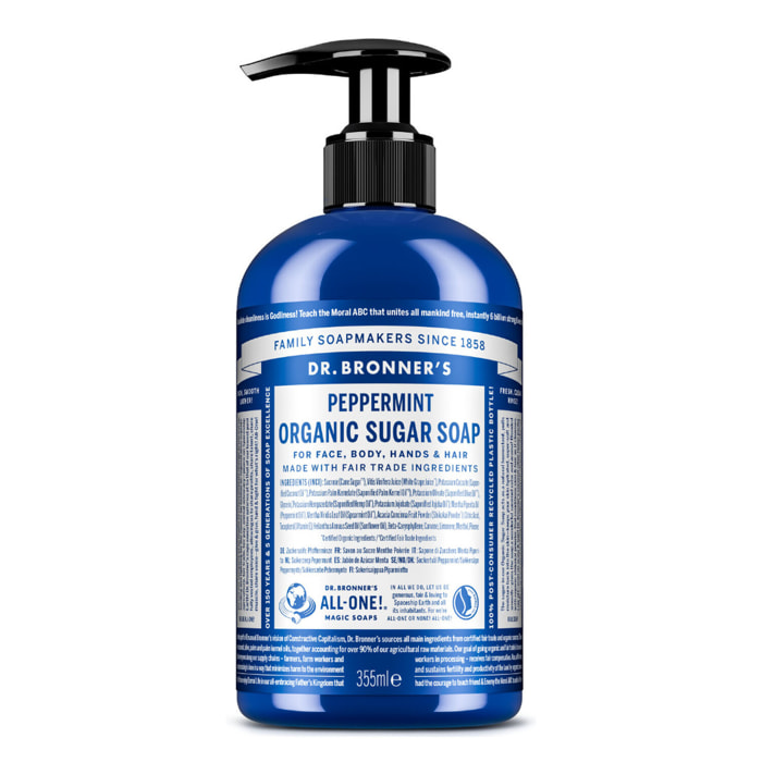 Menthe Poivrée - Savon au Sucre Bio 355ml