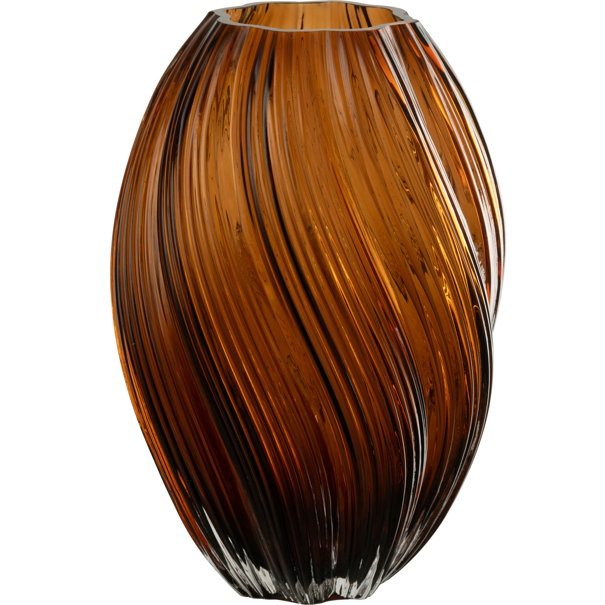 J-Line vase Carol - verre - brun - large