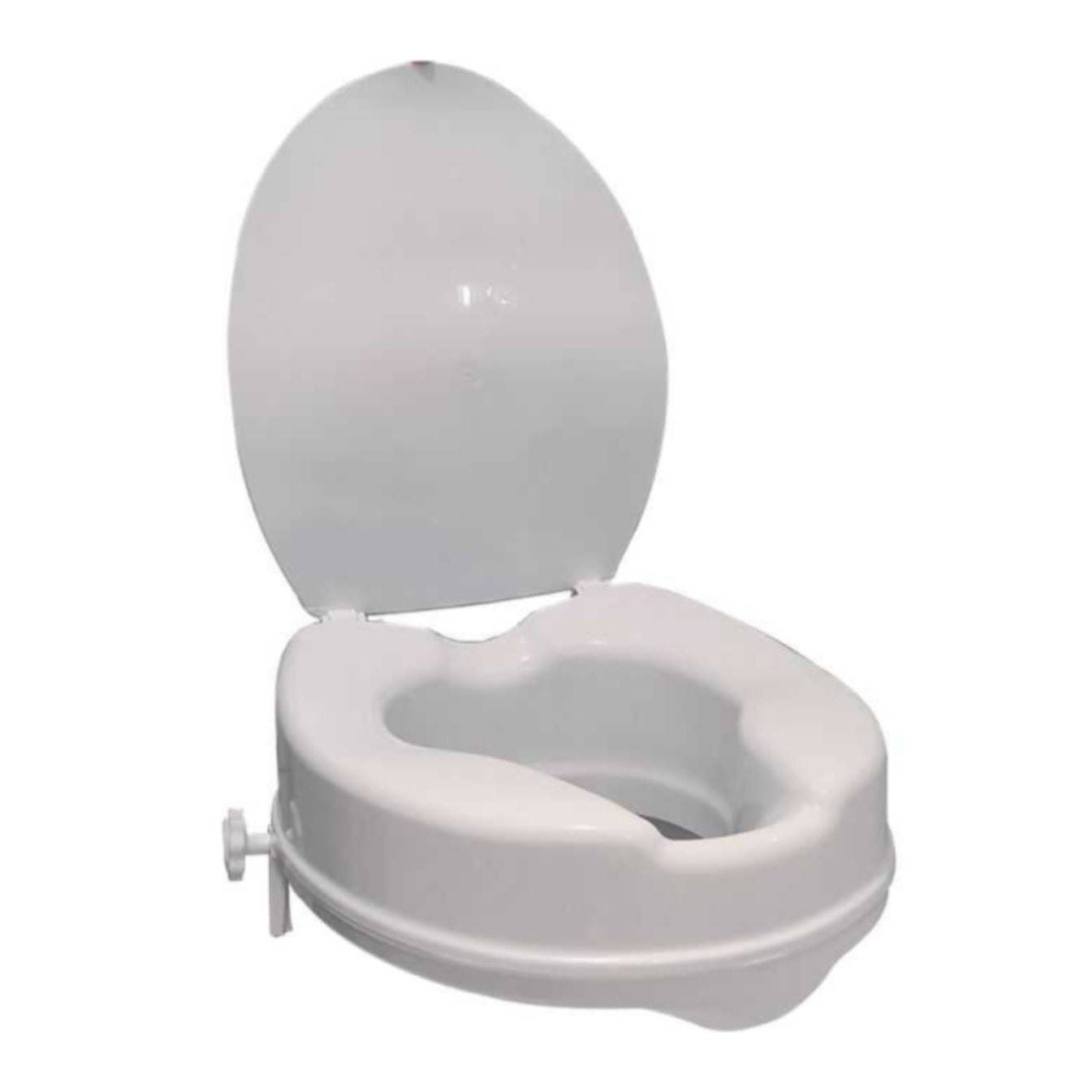 Réhausse WC PMR PELLET plastique blanc avec abattant 10 cm