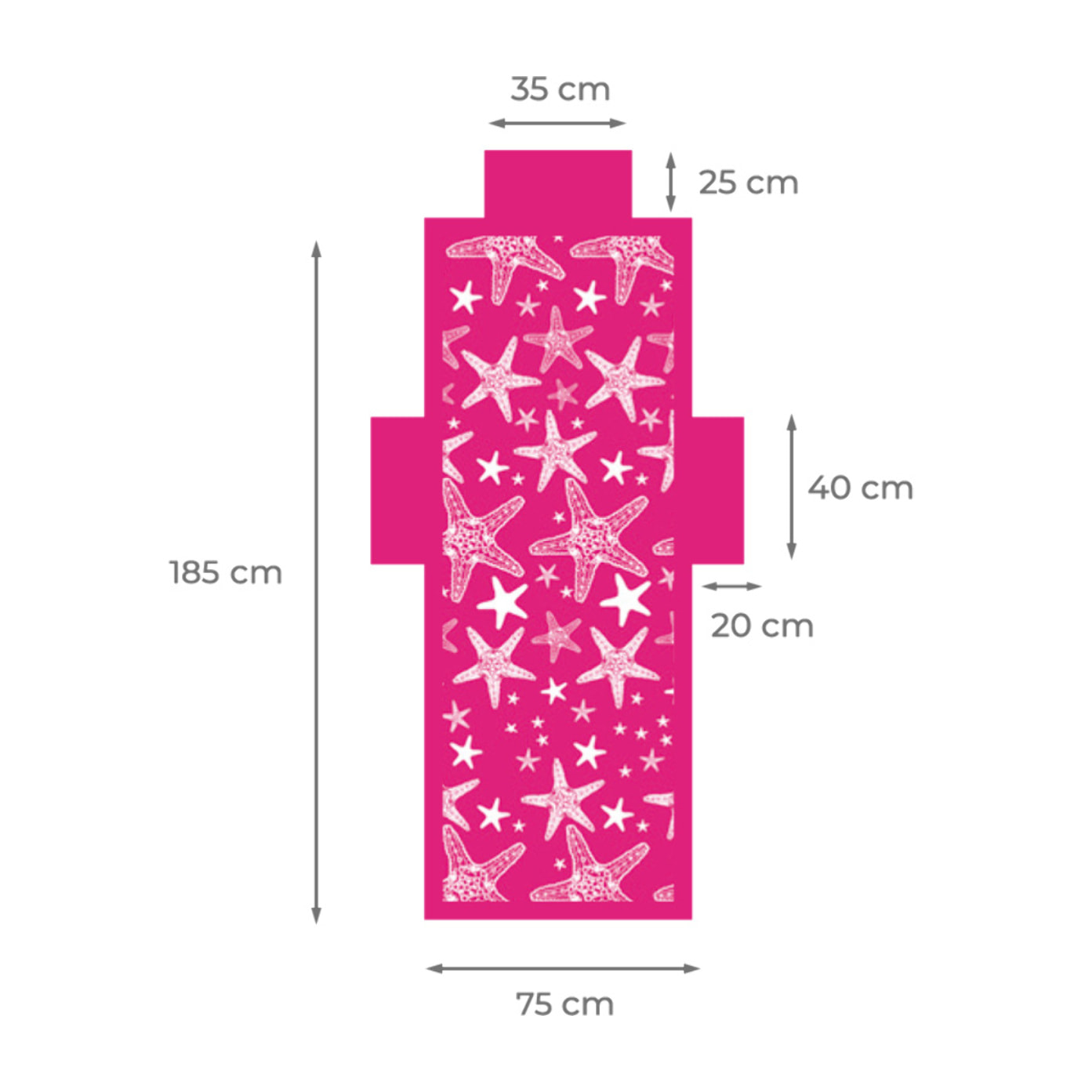 Telo Mare Lettino In Microfibra Disegno Miami