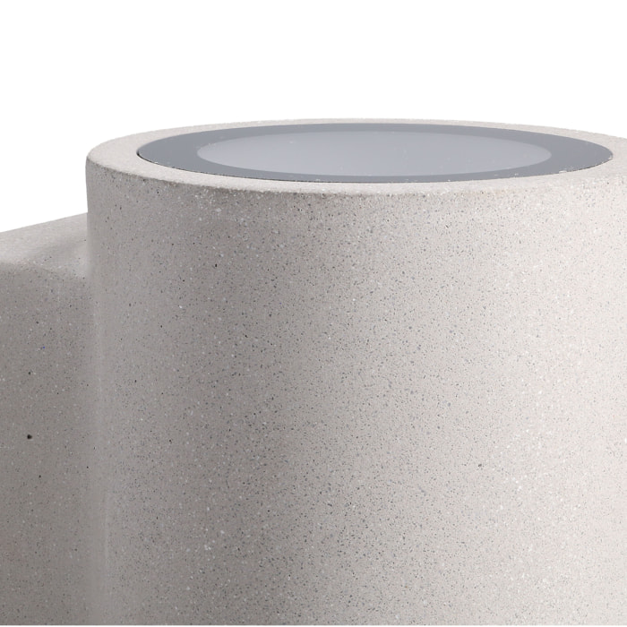 Forlight Aplique de pared exteropr Rem acabado cemento IP44 8W 11 x 20 x 13cm