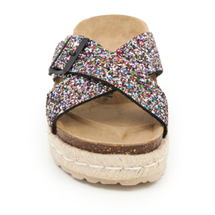 SANDALO CON ZEPPA BILLOWY NERO