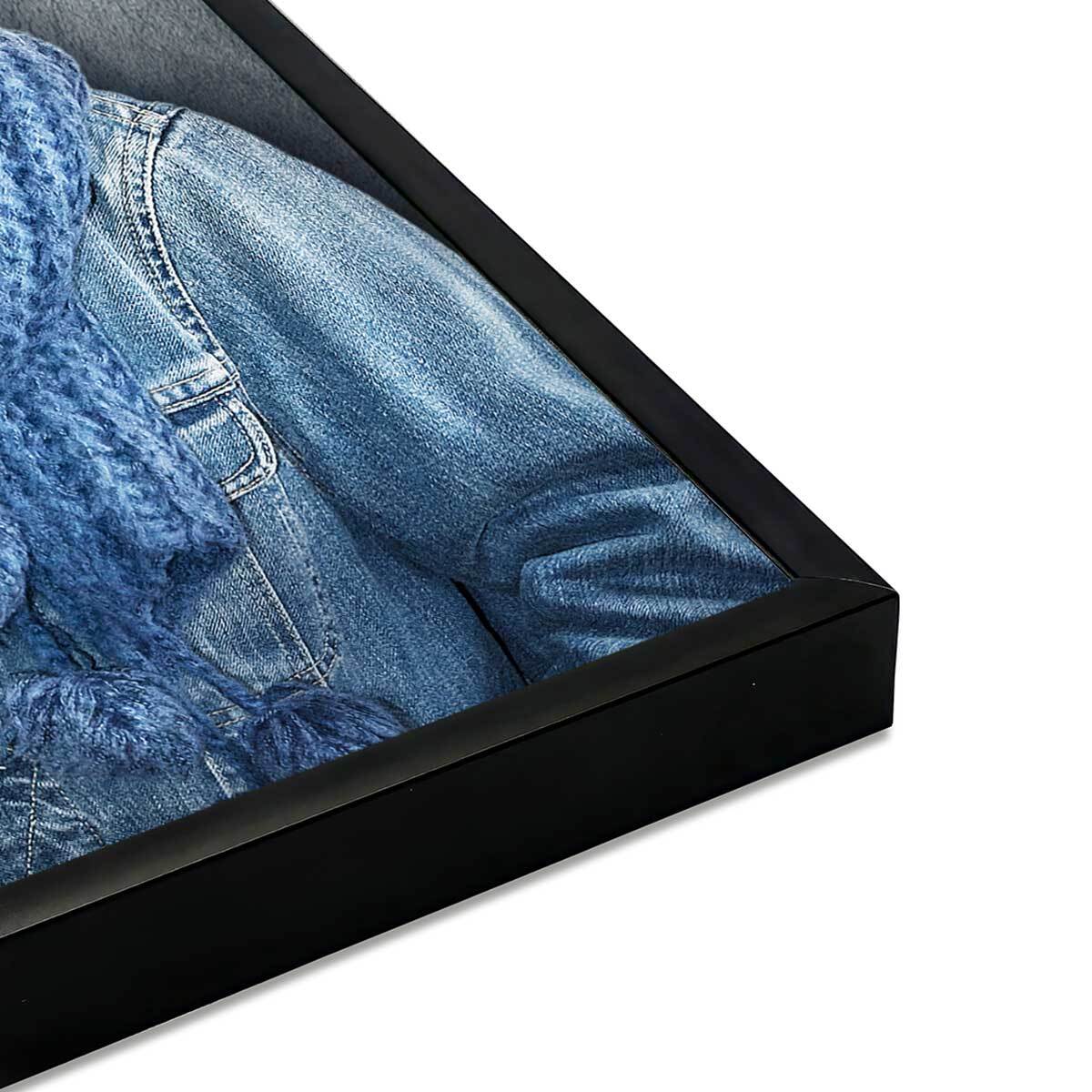 Affiche encadrée furet stylé en tenue moderne Affiche + cadre en métal - Noir