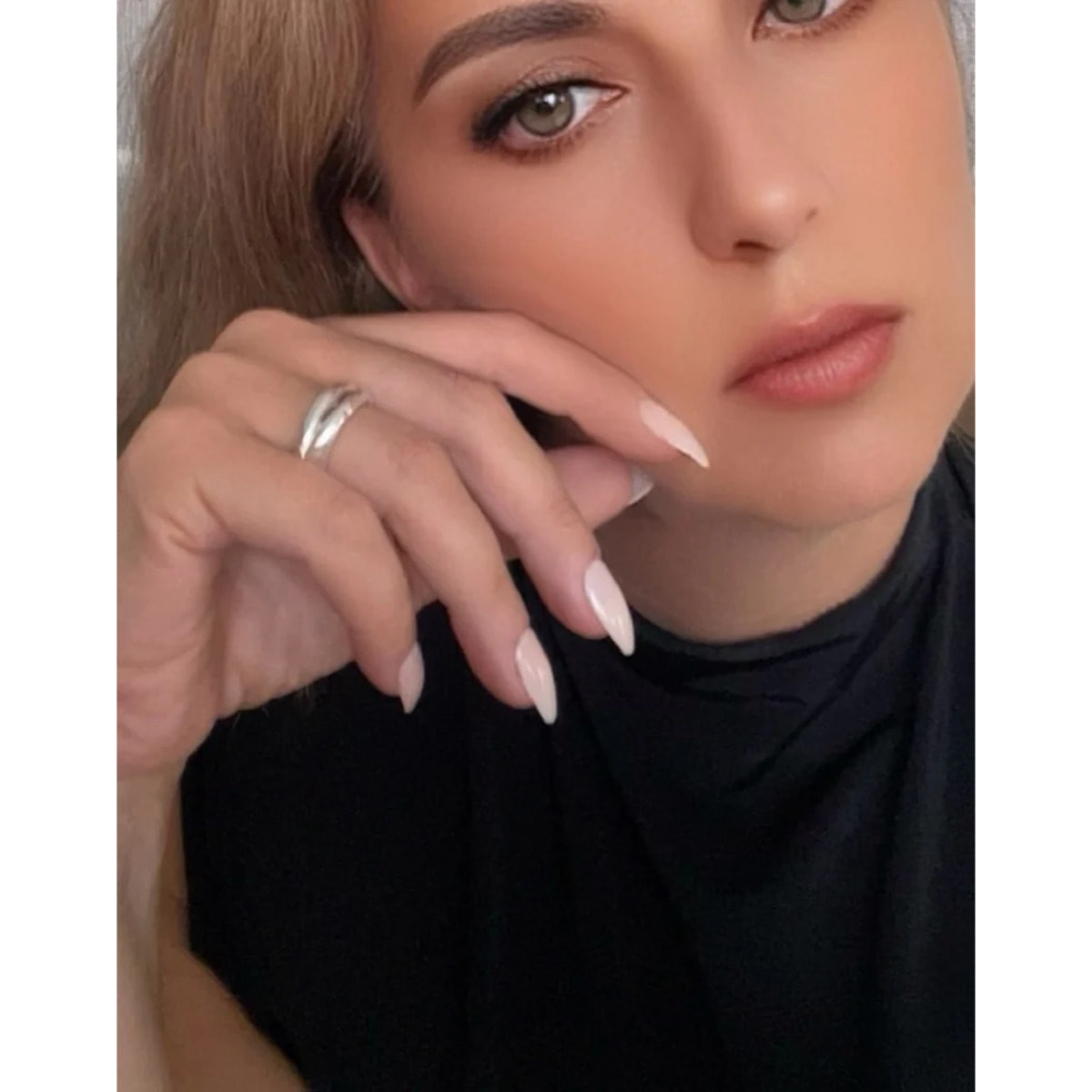 Anillo Duplo en zamak plata 10µ