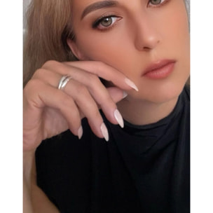 Anillo Duplo en zamak plata 10µ