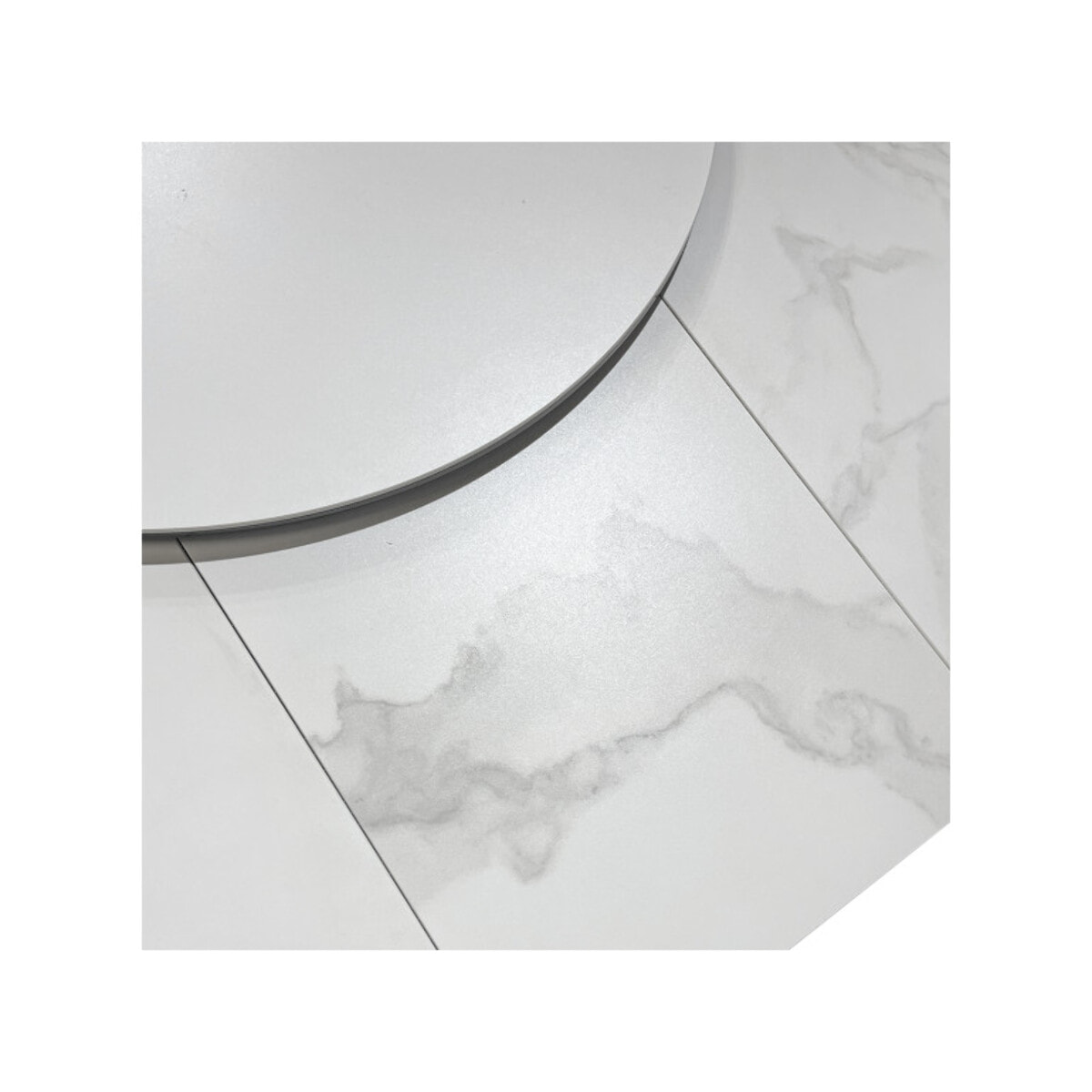 Table extensible 140 à 174 cm blanc plateau de service tournant - TETRIS