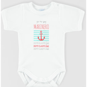 Body bebé frases manga corta hombro