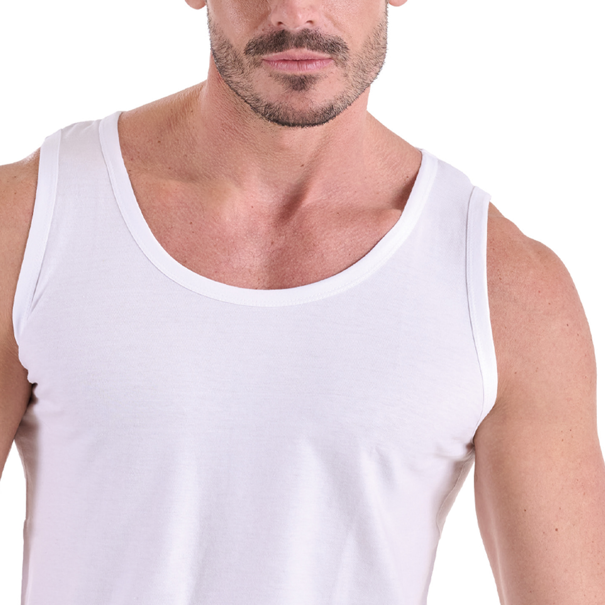 Canotta in 100% Cotone Navigare Art.811 Conf. 4 pz Bianco