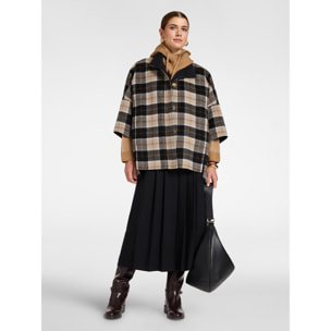 Elena Mirò - Gonna plissé lunga in enver satin - Nero