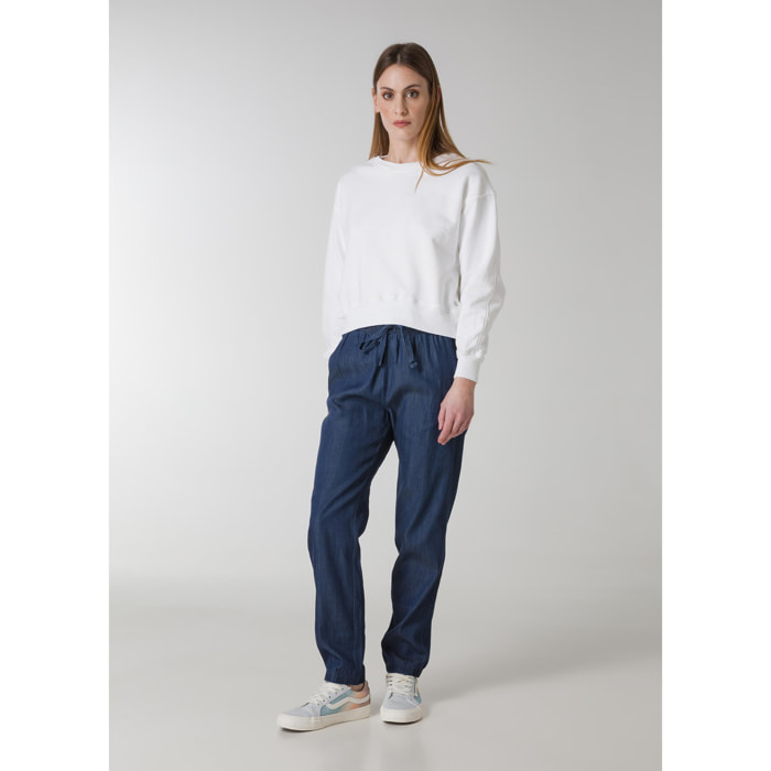 DEHA - Jogger JOGGER DENIM PANTS in Lyocell per donna