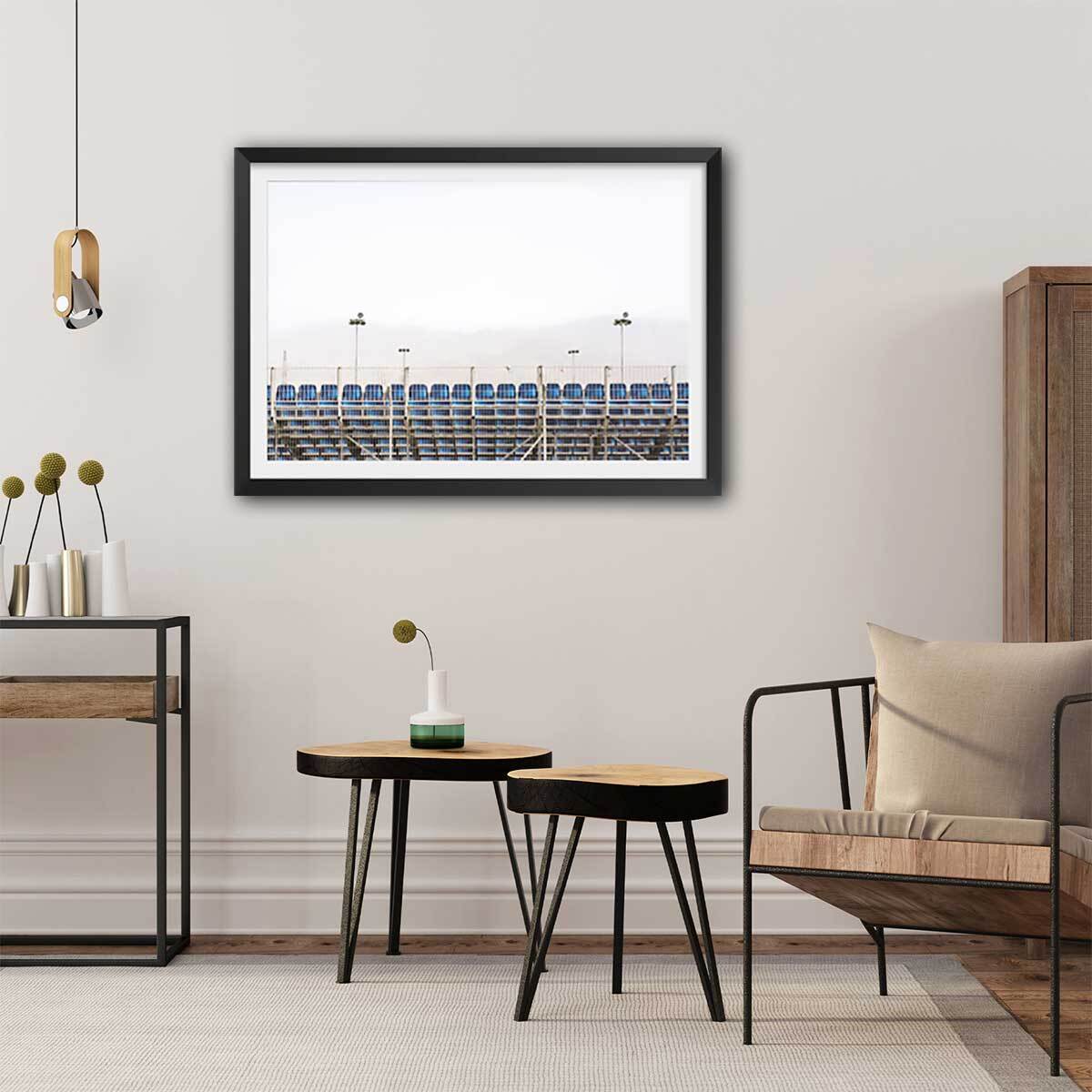 Affiche photo stade de foot. scenes from eilat 2018 Affiche sous cadre noir
