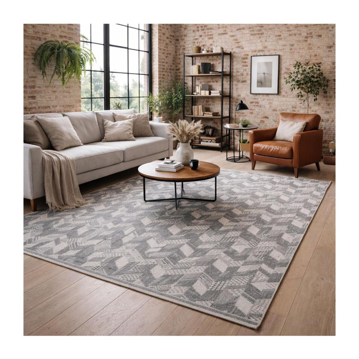 Tapis artisanal Lalu tissé à plat en laine