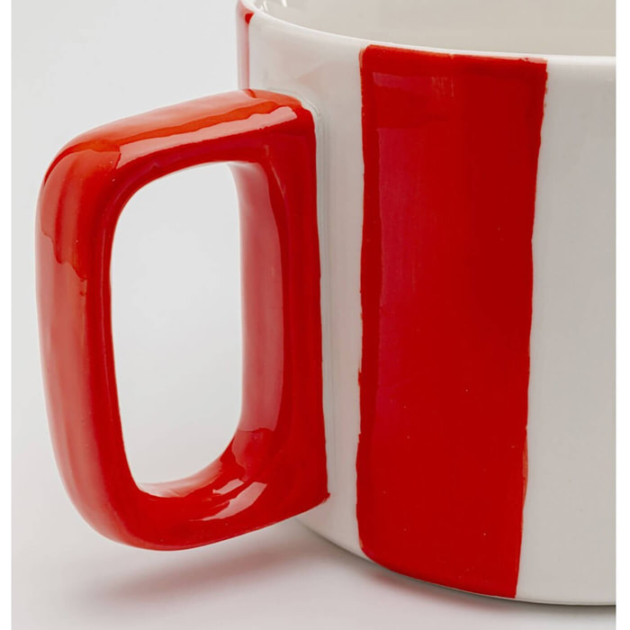 Tasses Cocina rouges et blanches set de 6 Kare Design