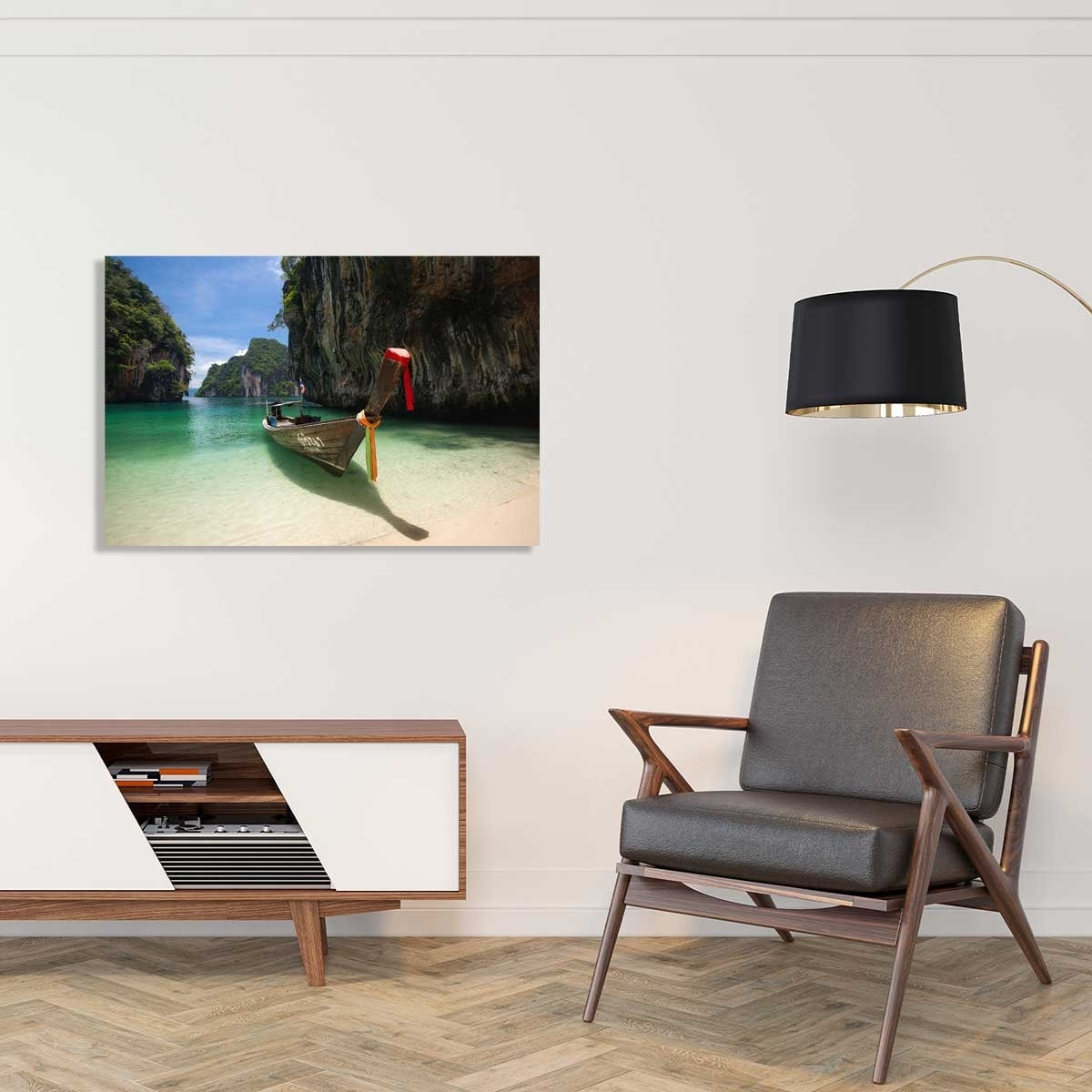 Tableau hong island boat Tableau alu Dibond