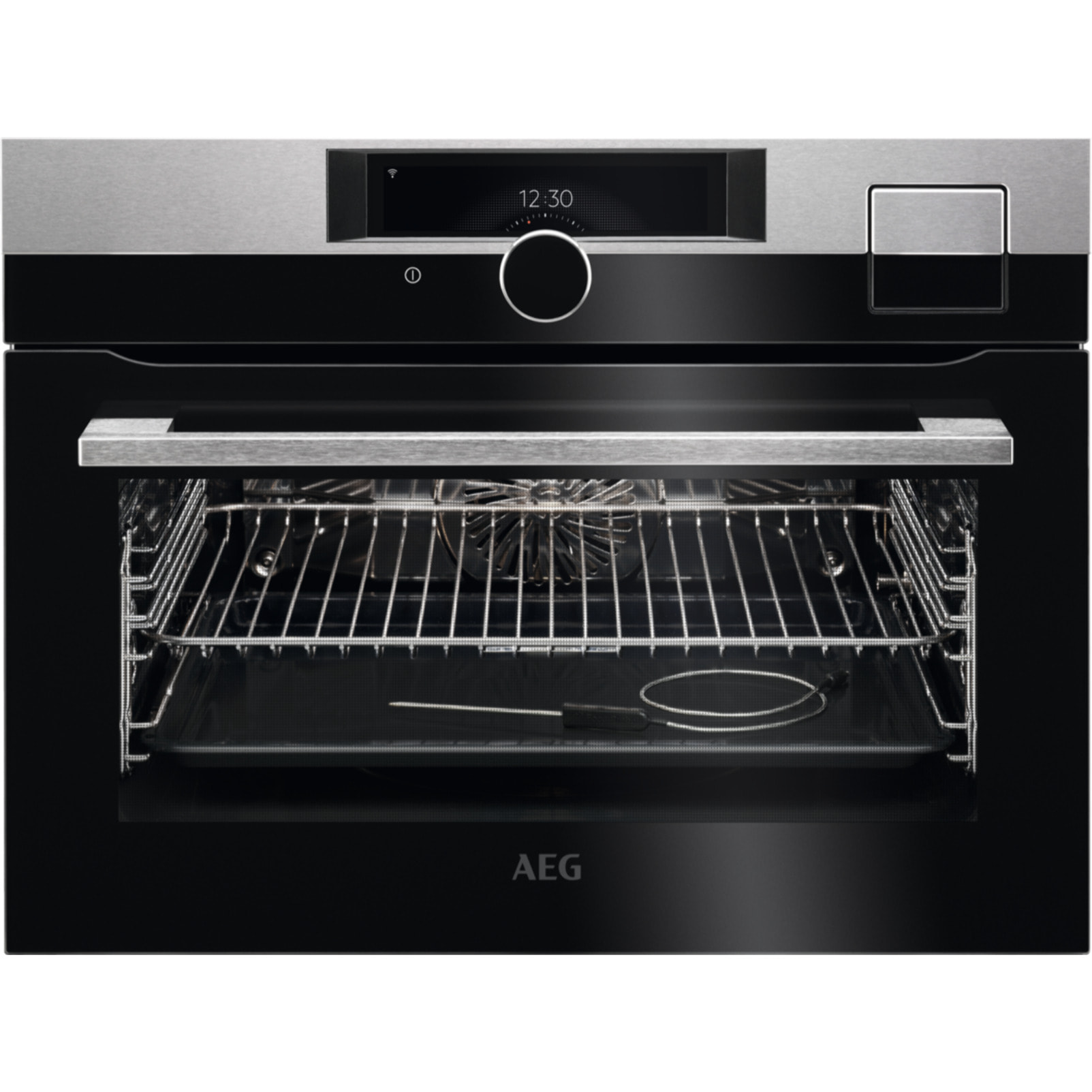 AEG Horno compacto de vapor Serie 9000 SteamPro con Mando Mastery con conectividad KSK998290M | Reacondicionado