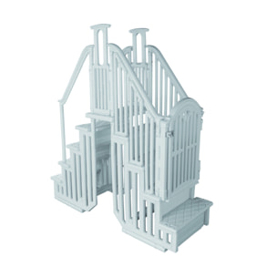 Escalier double pour piscine " Bruno " avec porte de sécurité pour enfant