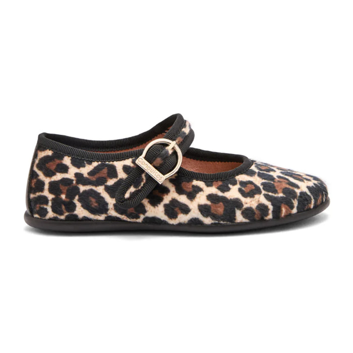 Merceditas de Niña Flexibles Estampado Leopardo Mary Janes