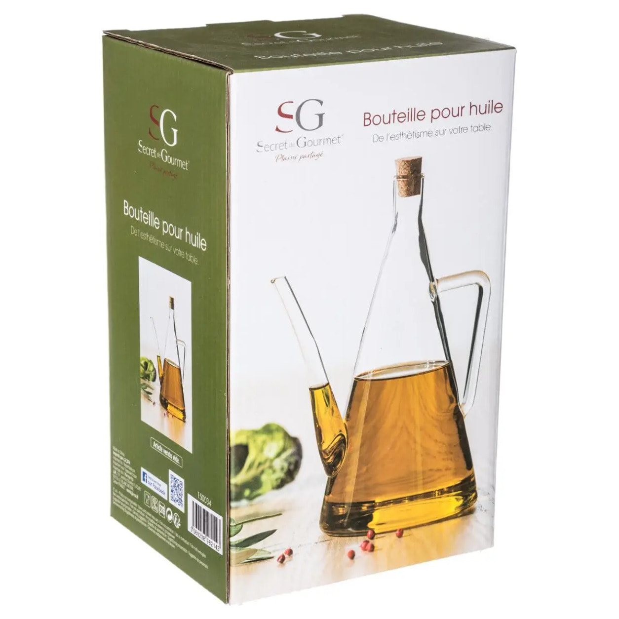 Bouteille huile/vinaigre verre 051L