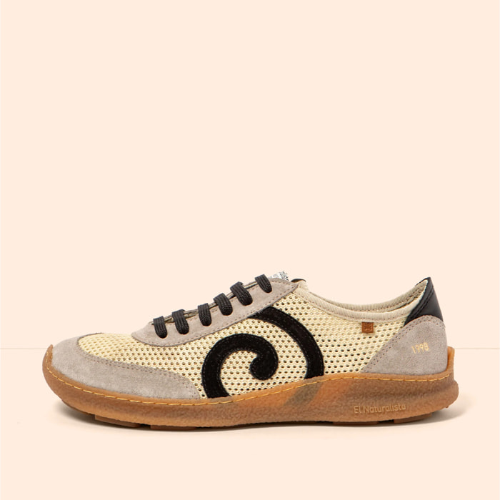 Zapatos N5435C MULTI MATERIAL TRIGO/OROEL color Trigo
