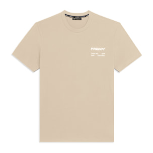 T-shirt in cotone con logo effetto gommato