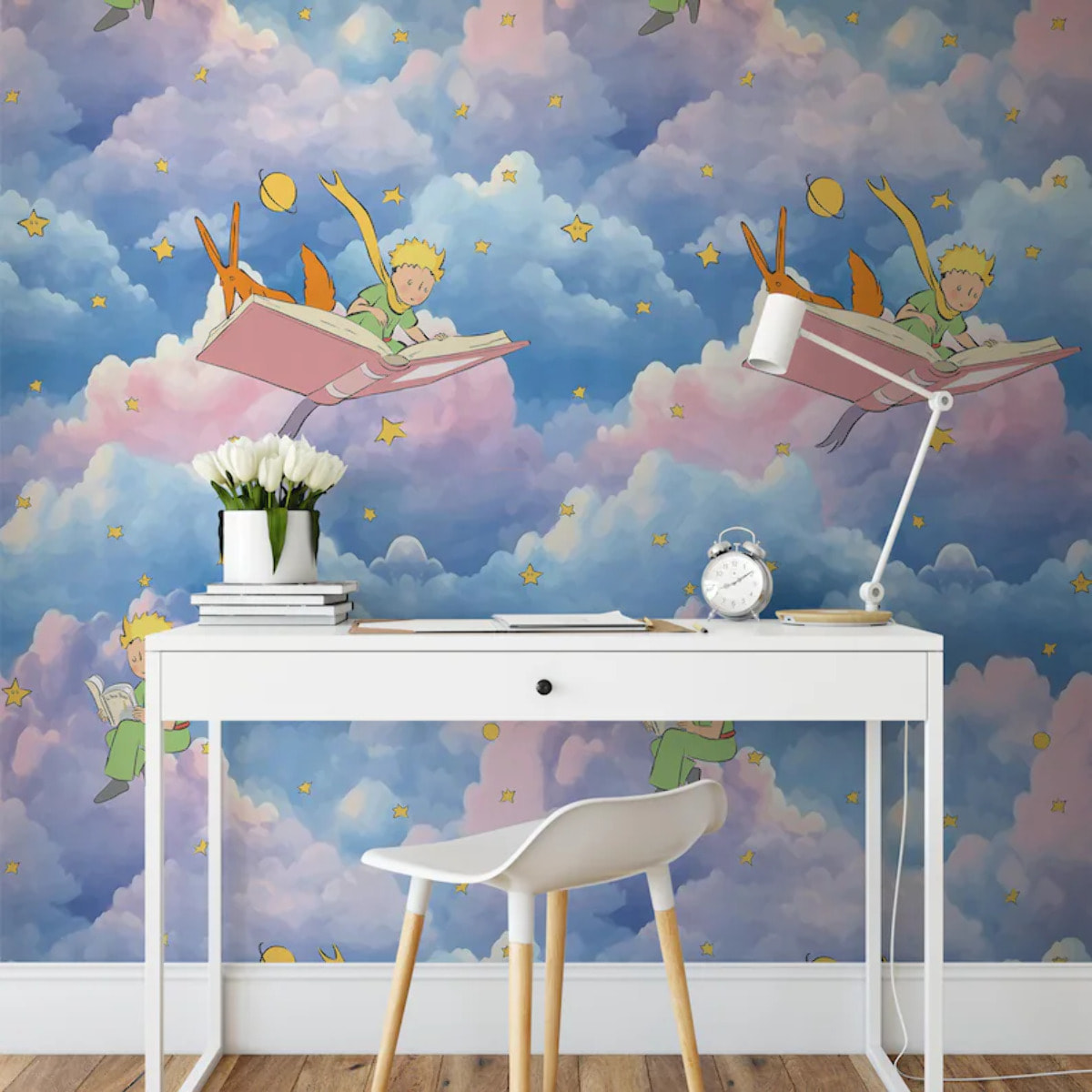 Carta da Parati Ufficiale Il Piccolo Principe Lettura Cielo