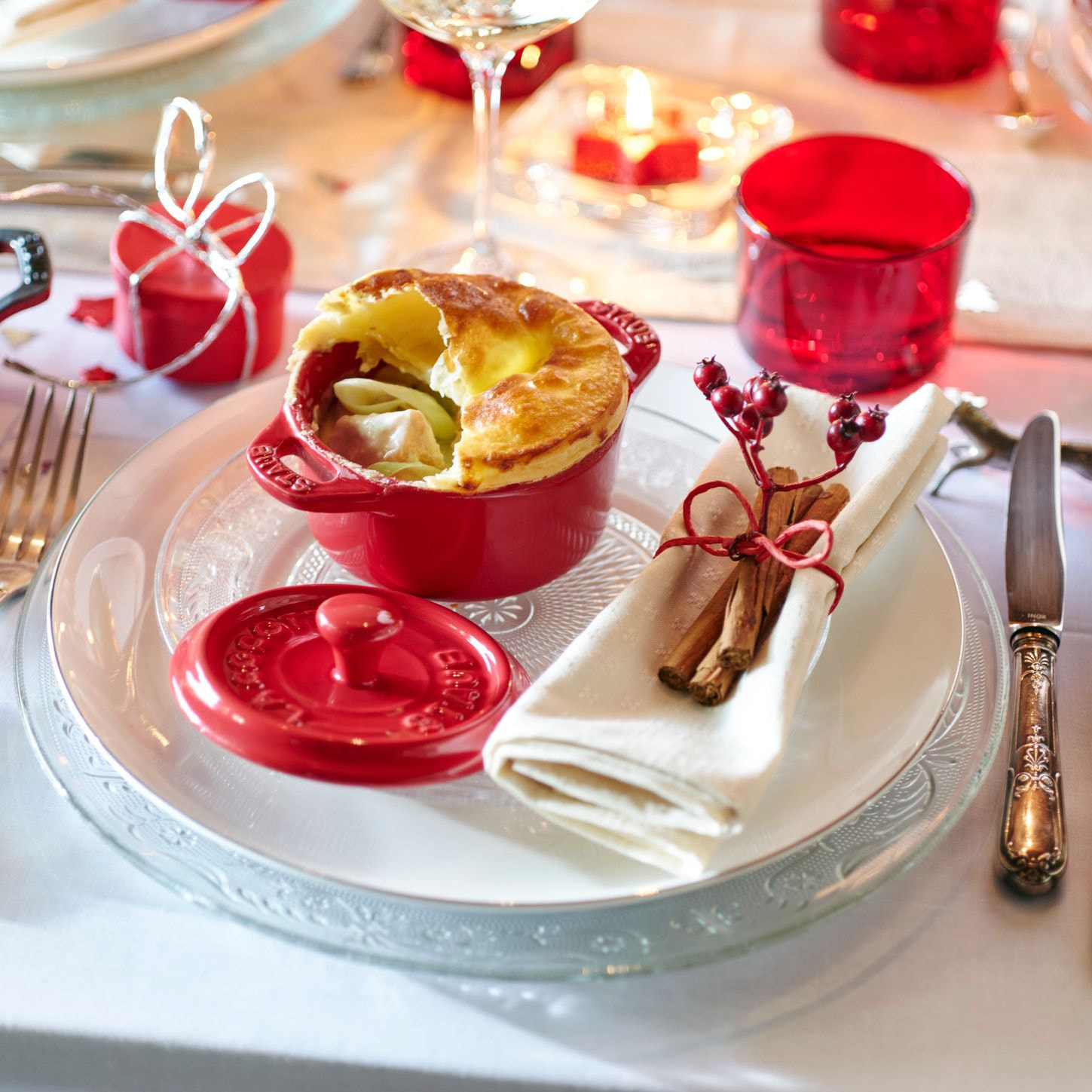 Set de Mini Cocotte. 4 pcs (x4 Mini Cocotte 10 cm). Cerise