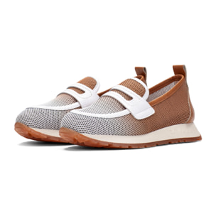 Mocasin Sport Kansas Cuero blanco 3,5 cm